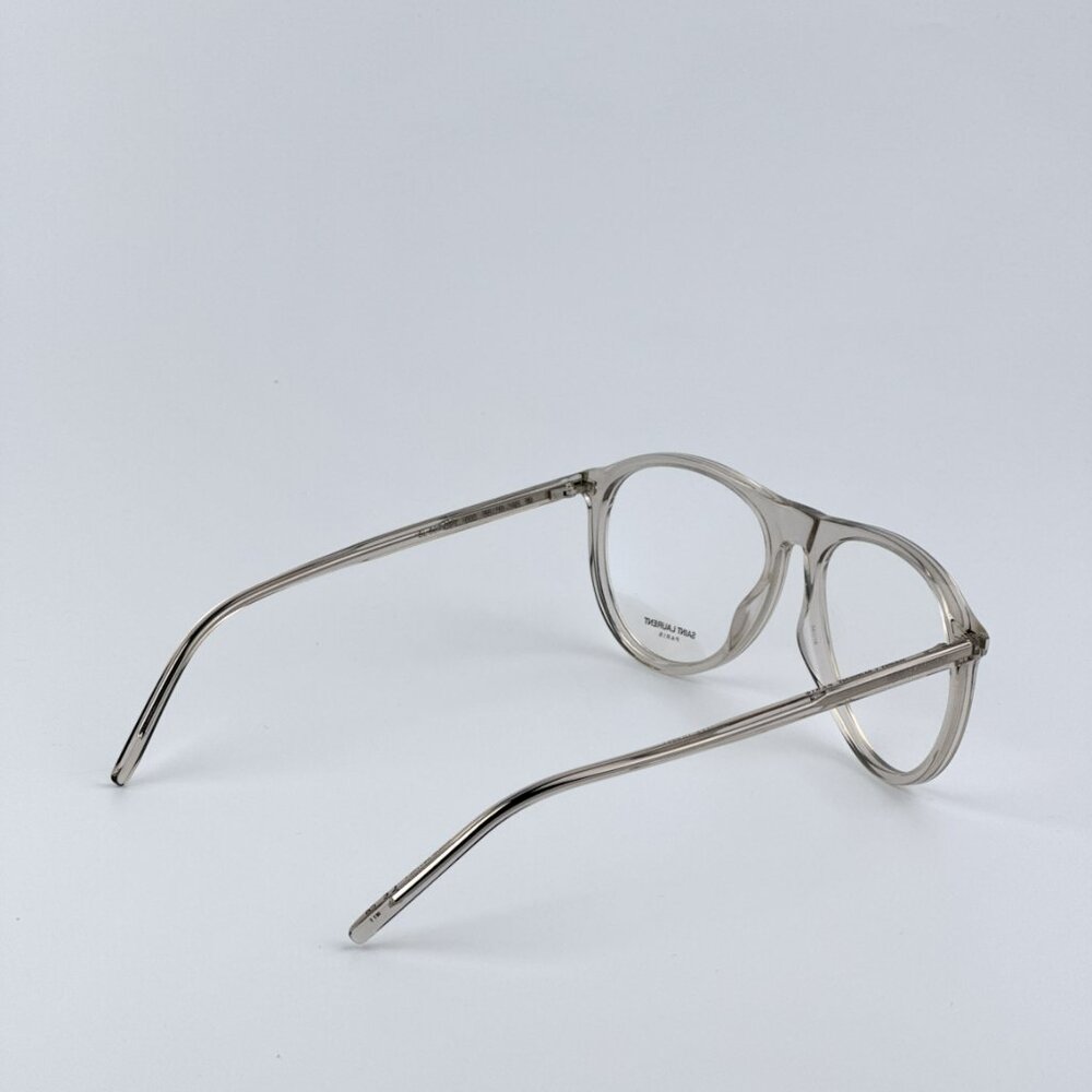 Saint Laurent Men BRAND NEW Eyeglasses Transparent Beige Pilot SL667OPT 003 - Picture 5 of 11
